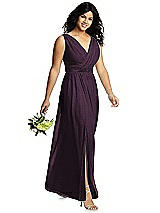 Front View Thumbnail - Aubergine Silver Dessy Shimmer Bridesmaid Dress 2894LS