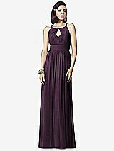 Front View Thumbnail - Aubergine Silver Dessy Shimmer Bridesmaid Dress 2906LS