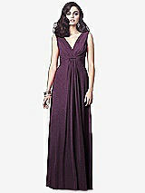 Front View Thumbnail - Aubergine Silver Dessy Shimmer Bridesmaid Dress 2907LS