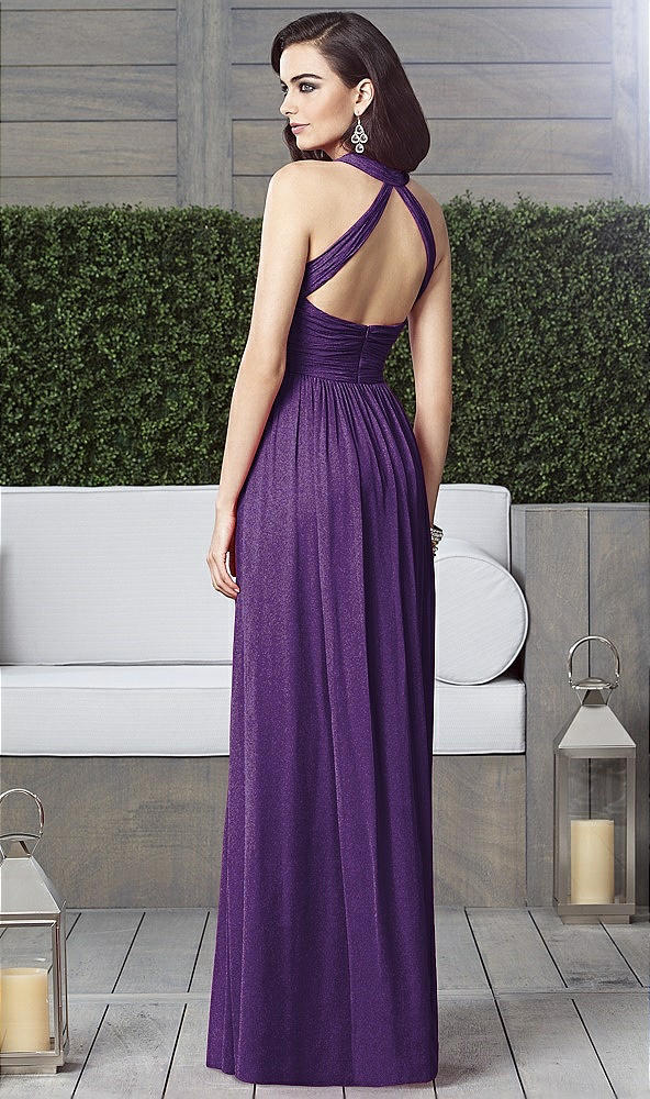Back View - Majestic Gold Dessy Shimmer Bridesmaid Dress 2908LS
