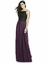 Front View Thumbnail - Aubergine Silver Dessy Shimmer Bridesmaid Skirt S2984LS