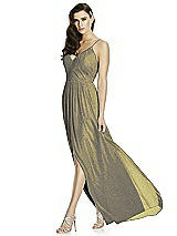 Front View Thumbnail - Mocha Gold Dessy Shimmer Bridesmaid Dress 2989LS