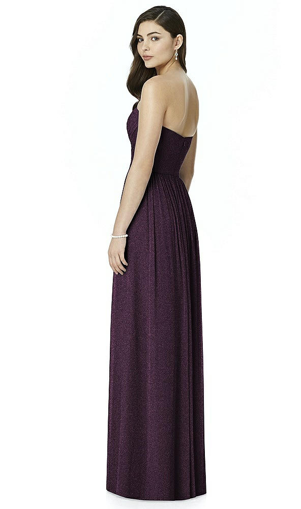 Back View - Aubergine Silver Dessy Shimmer Bridesmaid Dress 2991LS