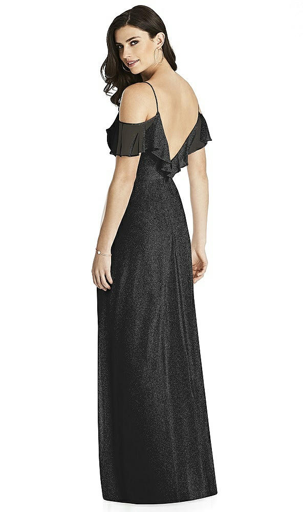 Back View - Black Silver Dessy Shimmer Bridesmaid Dress 3020LS