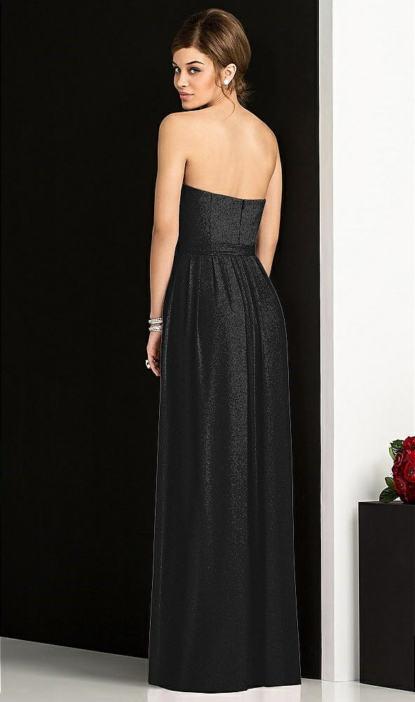 Back View - Black Silver After Six Shimmer Bridesmaid Dress 6678LS
