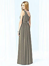 Rear View Thumbnail - Mocha Gold After Six Shimmer Bridesmaid Dress 6706LS