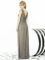Rear View Thumbnail - Mocha Gold After Six Shimmer Bridesmaid Dress 6711LS