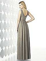 Rear View Thumbnail - Mocha Gold After Six Shimmer Bridesmaid Dress 6727LS