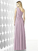 Rear View Thumbnail - Suede Rose Silver After Six Shimmer Bridesmaid Dress 6728LS
