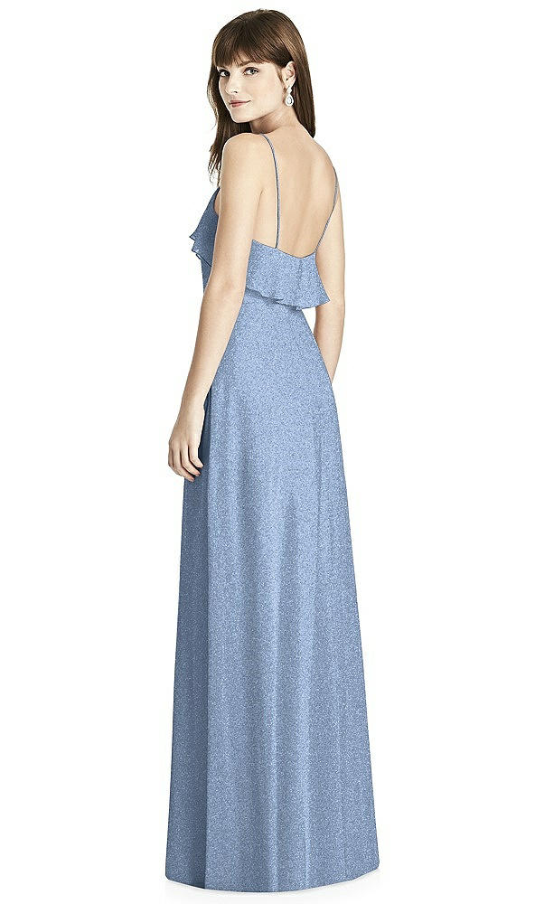 Back View - Cloudy Silver After Six Shimmer Bridesmaid Dress 6780LS
