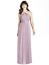 Front View Thumbnail - Suede Rose Silver After Six Shimmer Bridesmaid Dress 6782LS