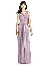 Front View Thumbnail - Suede Rose Silver After Six Shimmer Bridesmaid Dress 6785LS
