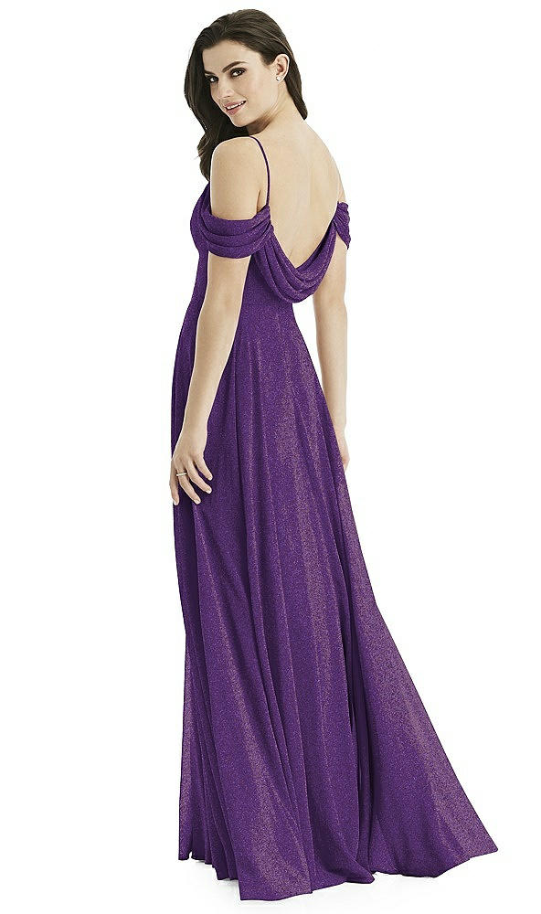 Front View - Majestic Gold Studio Design Shimmer Bridesmaid Dress 4525LS