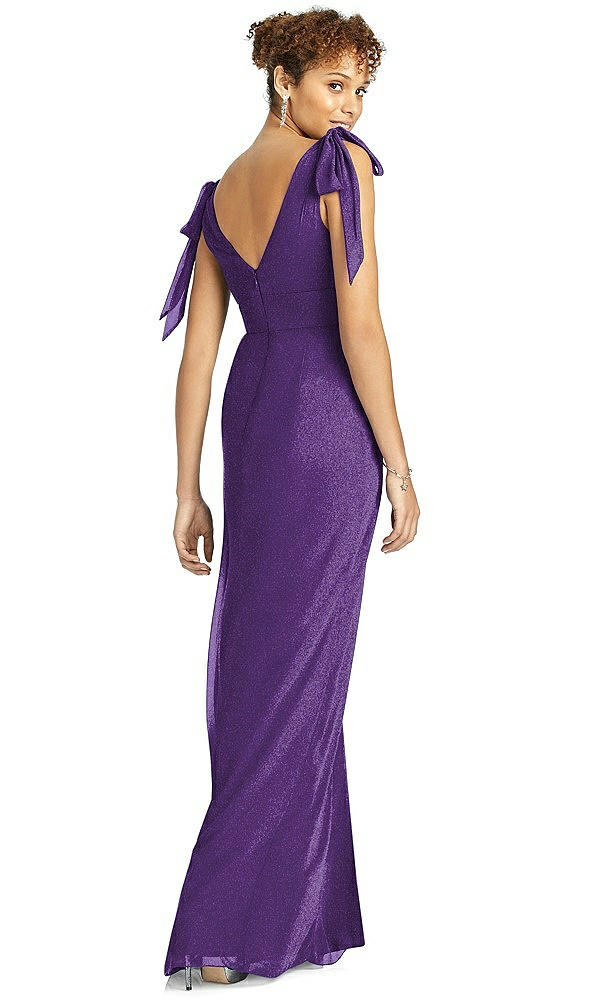 Back View - Majestic Gold Studio Design Shimmer Bridesmaid Dress 4542LS