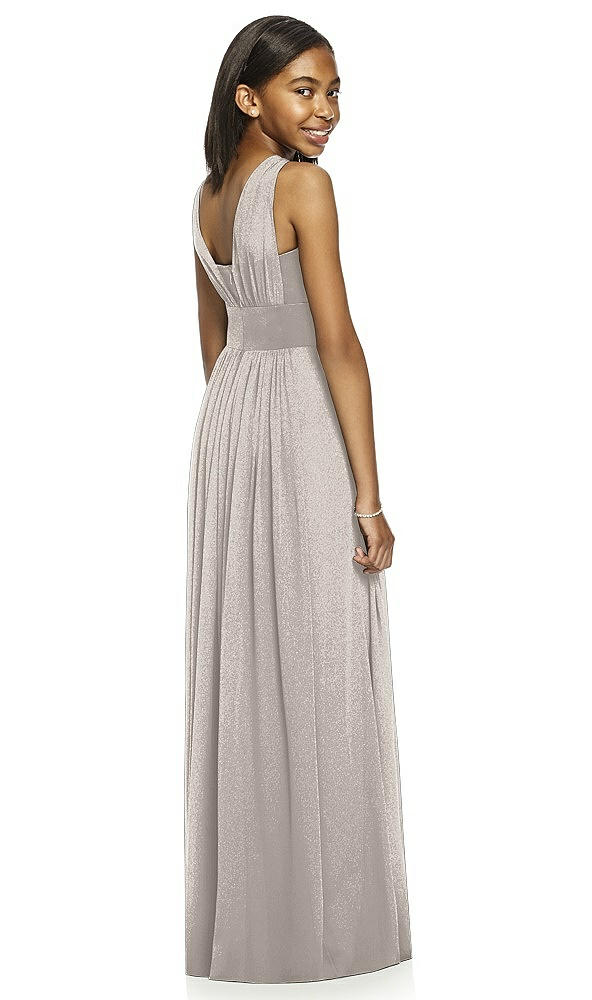 Back View - Taupe Silver Dessy Shimmer Junior Bridesmaid Dress JR543LS