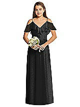 Front View Thumbnail - Black Silver Dessy Collection Junior Bridesmaid Dress JR548LS