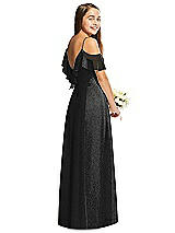 Rear View Thumbnail - Black Silver Dessy Collection Junior Bridesmaid Dress JR548LS