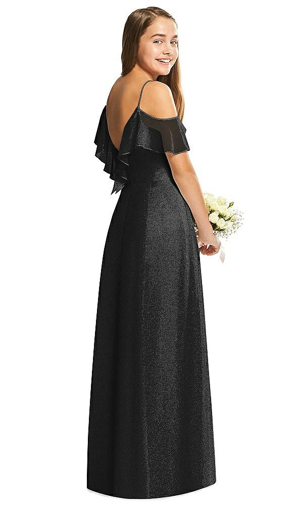 Back View - Black Silver Dessy Collection Junior Bridesmaid Dress JR548LS