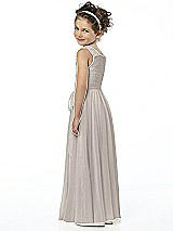 Rear View Thumbnail - Taupe Silver Flower Girl Shimmer Dress FL4033LS