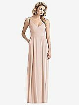 Front View Thumbnail - Cameo Sleeveless Pleated Skirt Maxi Dress with Pockets