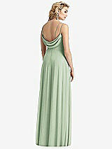 Front View Thumbnail - Celadon Cowl-Back Double Strap Maxi Dress with Side Slit