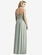 Front View Thumbnail - Willow Green Cowl-Back Double Strap Maxi Dress with Side Slit