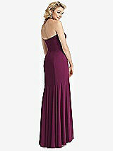 Rear View Thumbnail - Ruby Strapless Sheer Crepe High-Low Dress