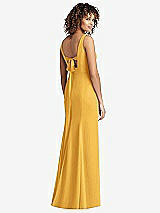 Front View Thumbnail - NYC Yellow Sleeveless Tie Back Chiffon Trumpet Gown