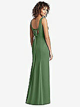 Front View Thumbnail - Vineyard Green Sleeveless Tie Back Chiffon Trumpet Gown