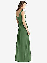 Rear View Thumbnail - Vineyard Green Sleeveless V-Neck Chiffon Wrap Dress