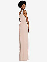 Rear View Thumbnail - Cameo One-Shoulder Chiffon Trumpet Gown