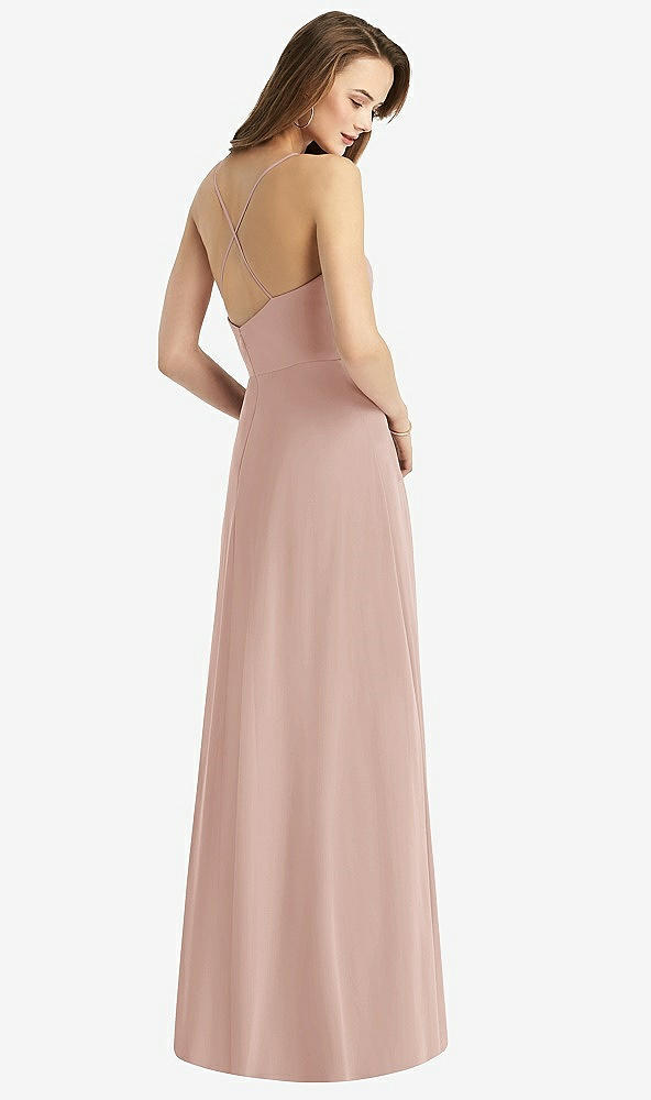 Back View - Toasted Sugar Cowl Neck Criss Cross Back Maxi Dress
