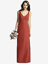 Front View Thumbnail - Amber Sunset Sleeveless V-Back Long Trumpet Gown