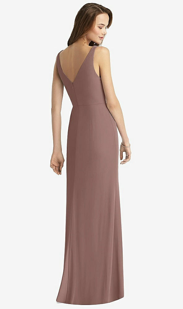 Back View - Sienna Sleeveless V-Back Long Trumpet Gown