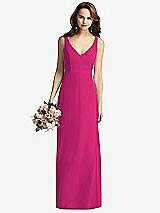 Front View Thumbnail - Think Pink Sleeveless V-Back Long Trumpet Gown