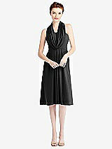 Alt View 7 Thumbnail - Black Loop Convertible Midi Dress
