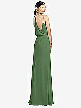 Front View Thumbnail - Vineyard Green Draped Blouson Back Chiffon Maxi Dress