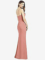 Rear View Thumbnail - Desert Rose Spaghetti Strap A-line Crepe Dress with Pockets