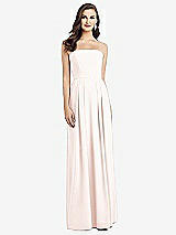 Alt View 1 Thumbnail - Blush Strapless Pleated Skirt Crepe Dress with Pockets