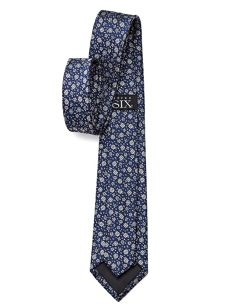 Back View - Sofia Blue/cloudy/blush Arnit Floral Jacquard Modern Necktie