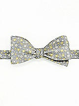 Side View Thumbnail - Platinum/marigold Floral Arnit Floral Jacquard Self-Tie Bow-Tie