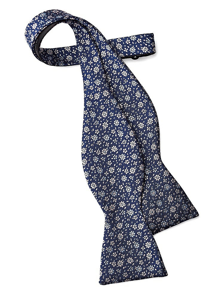 Back View - Sofia Blue/cloudy/blush Arnit Floral Jacquard Self-Tie Bow-Tie