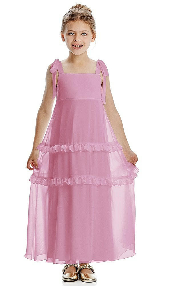 Front View - Powder Pink Flower Girl Dress FL4071