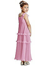Rear View Thumbnail - Powder Pink Flower Girl Dress FL4071