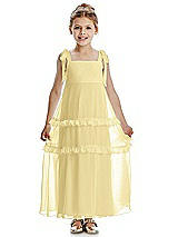 Front View Thumbnail - Pale Yellow Flower Girl Dress FL4071