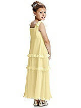 Rear View Thumbnail - Pale Yellow Flower Girl Dress FL4071