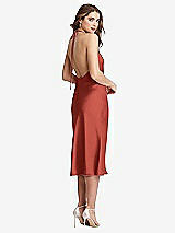 Rear View Thumbnail - Amber Sunset Cowl-Neck Convertible Midi Slip Dress - Piper