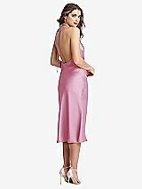 Rear View Thumbnail - Powder Pink Cowl-Neck Convertible Midi Slip Dress - Piper