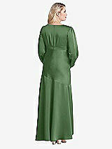 Alt View 2 Thumbnail - Vineyard Green Puff Sleeve Asymmetrical Drop Waist High-Low Slip Dress - Teagan