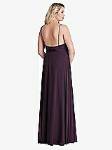Alt View 2 Thumbnail - Aubergine Chiffon Maxi Wrap Dress with Sash - Cora
